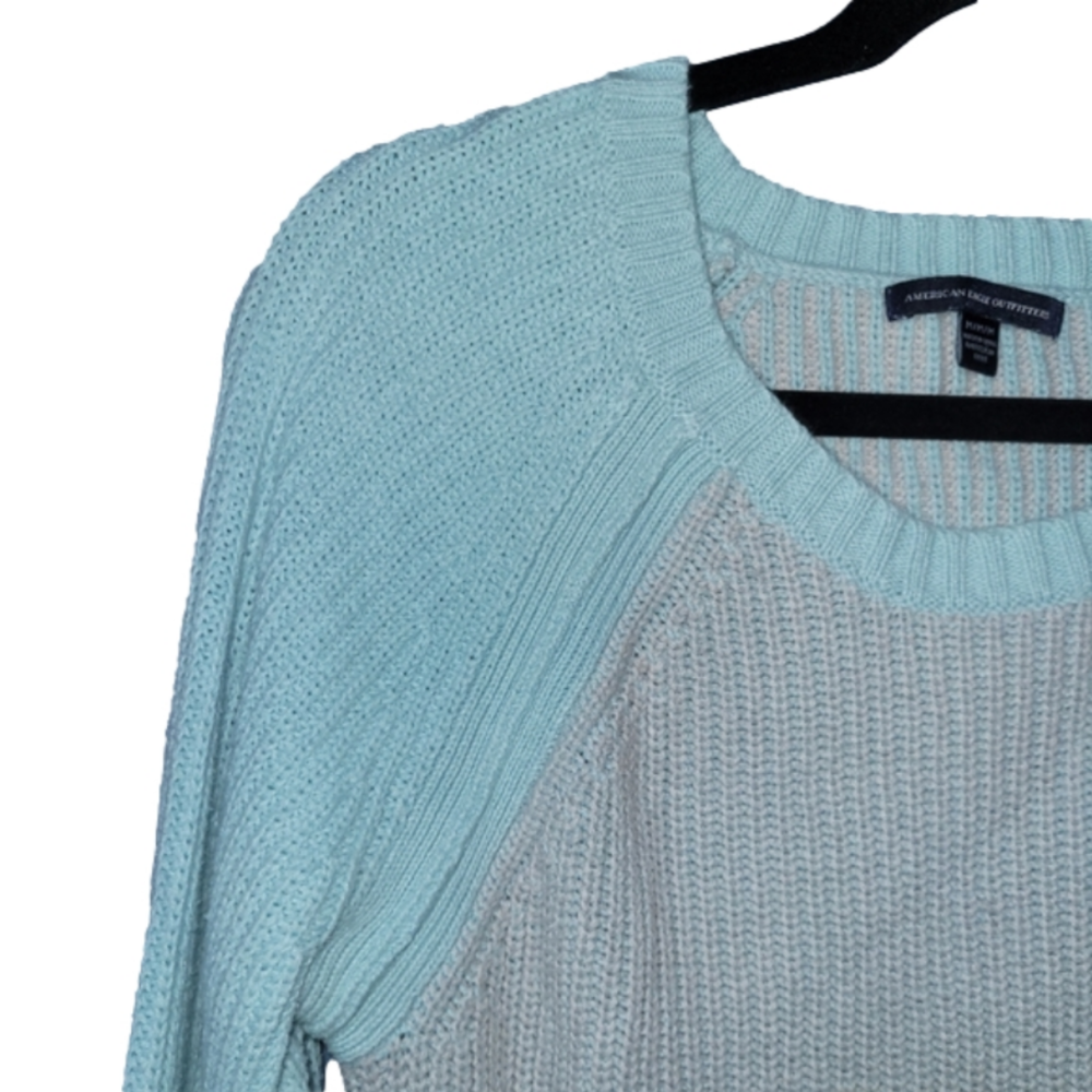 AEO Sweater - Crew neck - blue with hints of pink - Medium - Picture 5 of 8